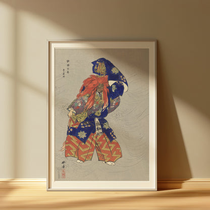 Premium Poster of Traditional Japanese Kabuki Actor Art Posters