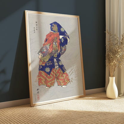 Premium Poster of Traditional Japanese Kabuki Actor Art Posters