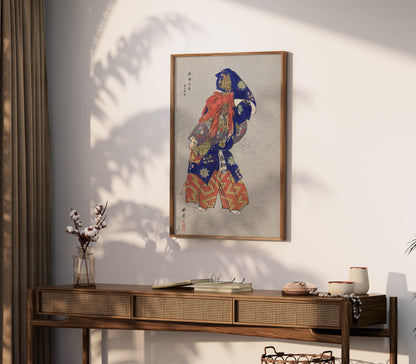Premium Poster of Traditional Japanese Kabuki Actor Art Posters