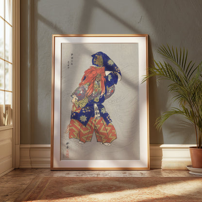 Premium Poster of Traditional Japanese Kabuki Actor Art Posters