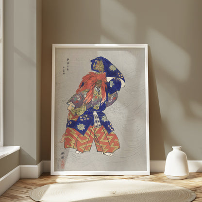 Premium Poster of Traditional Japanese Kabuki Actor Art Posters