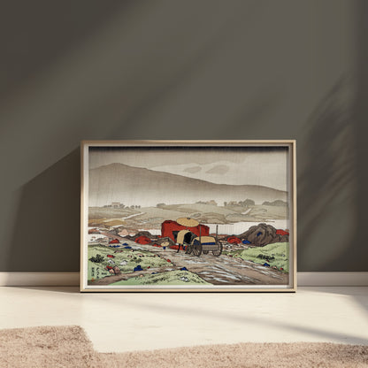 Premium Poster of Traditional Japanese Landscape Rainy Day Posters