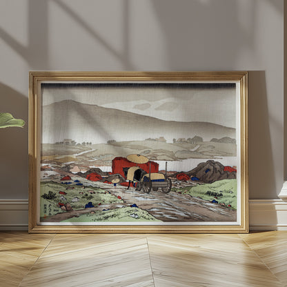 Premium Poster of Traditional Japanese Landscape Rainy Day Posters