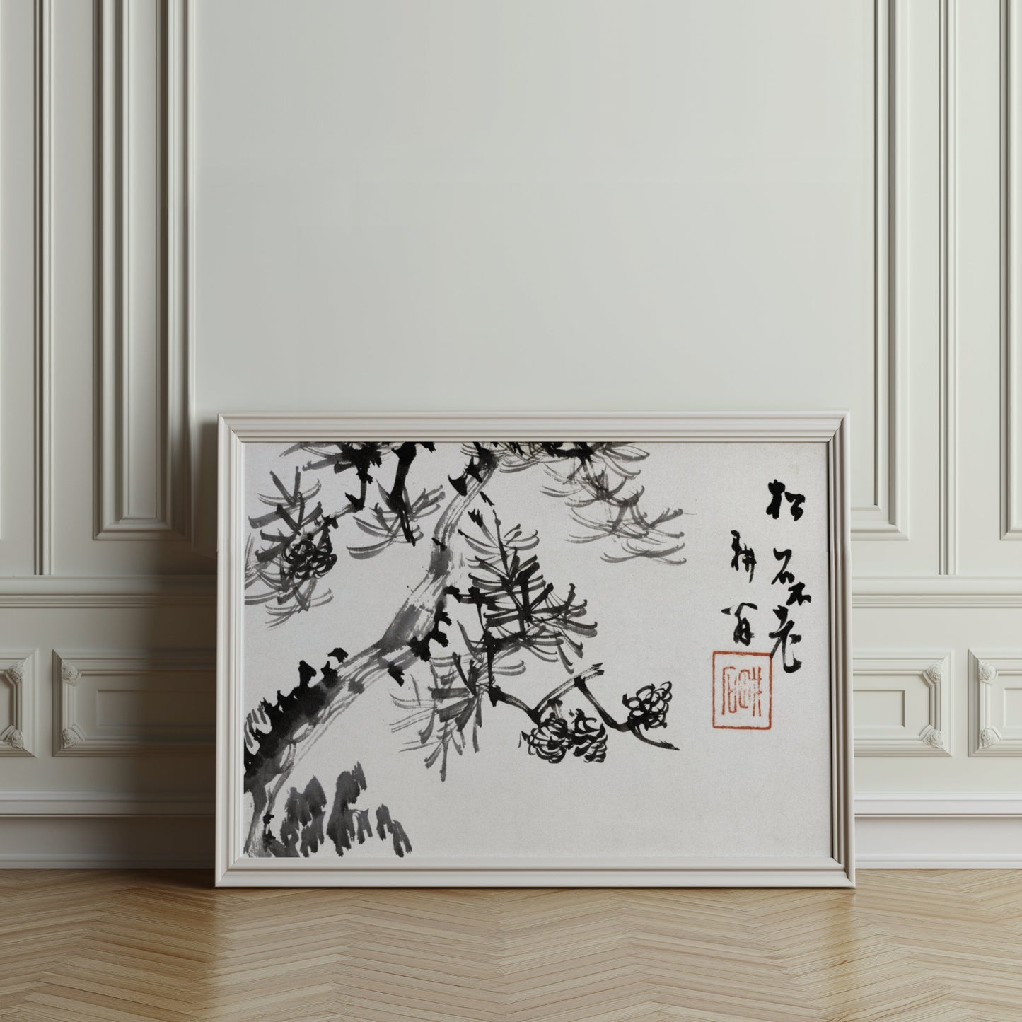 Premium Poster of Traditional Japanese Pine Tree Art Posters