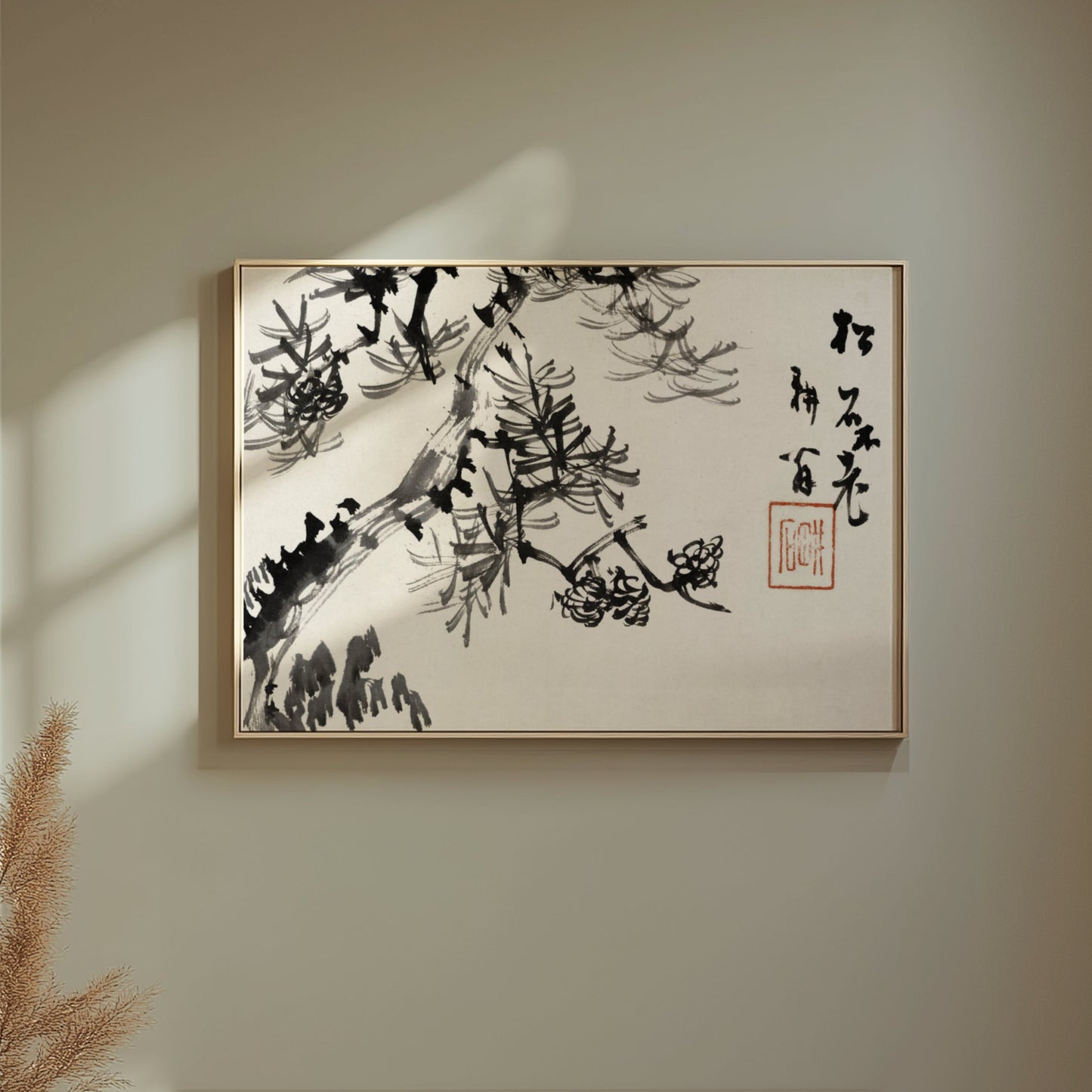 Premium Poster of Traditional Japanese Pine Tree Art Posters