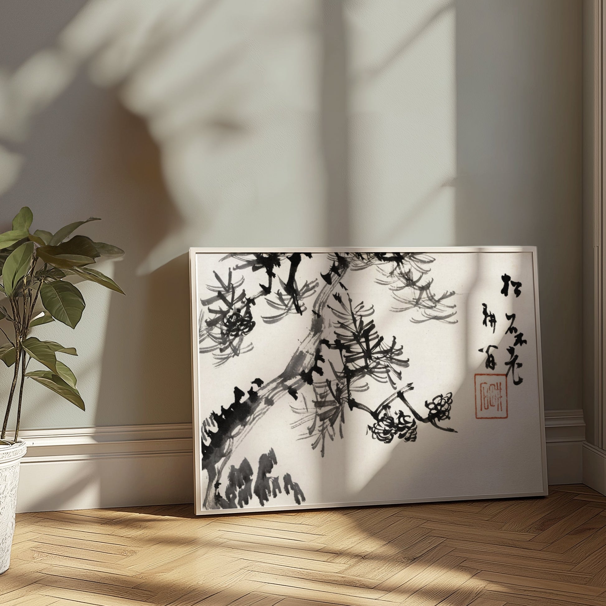 Premium Poster of Traditional Japanese Pine Tree Art Posters