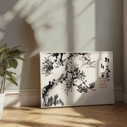 Premium Poster of Traditional Japanese Pine Tree Art Posters