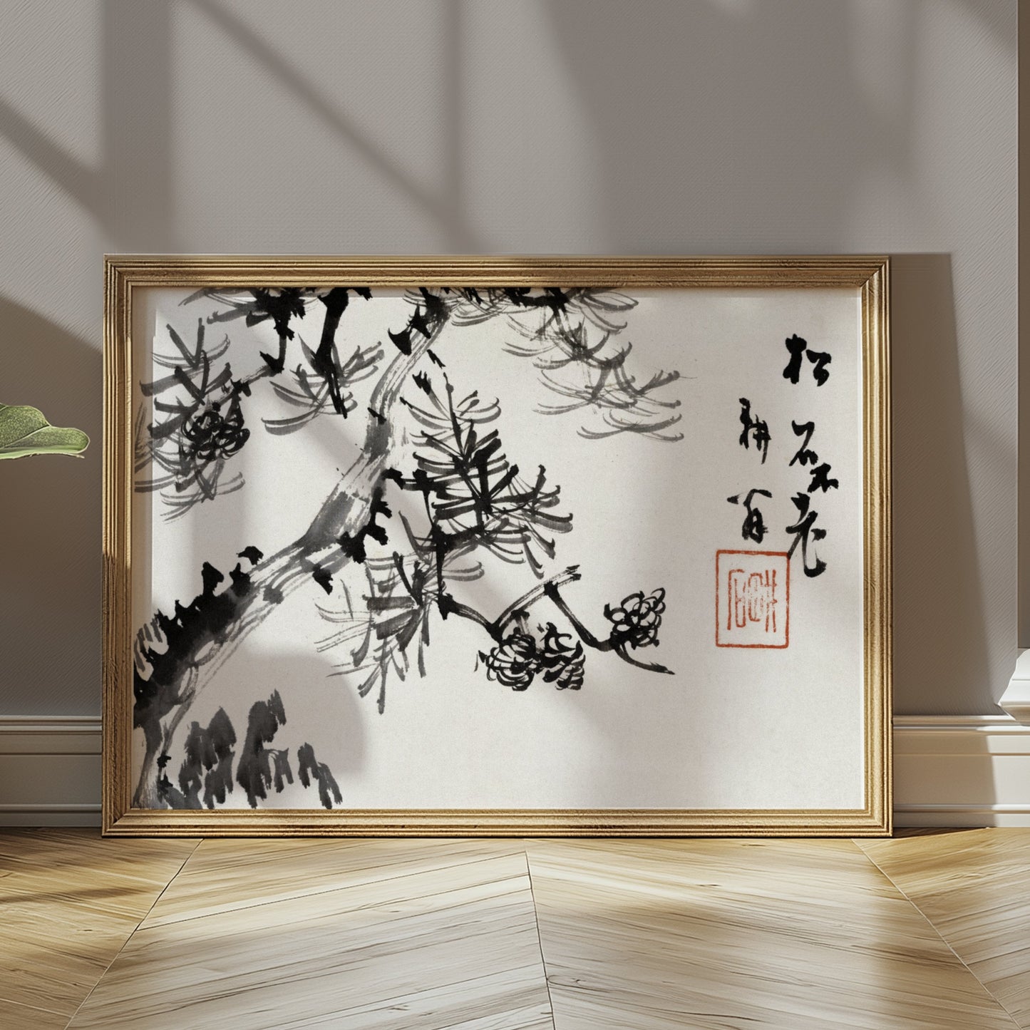 Premium Poster of Traditional Japanese Pine Tree Art Posters
