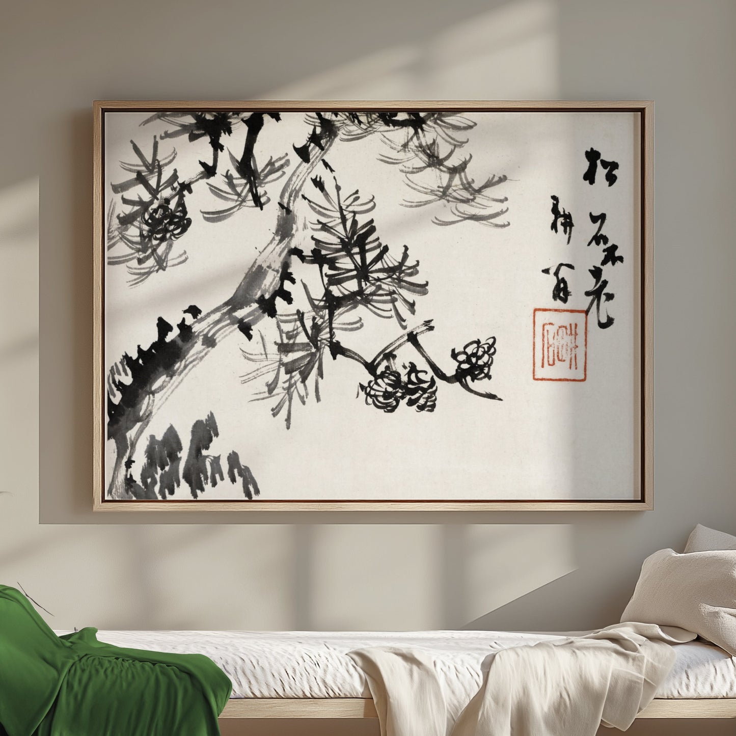 Premium Poster of Traditional Japanese Pine Tree Art Posters