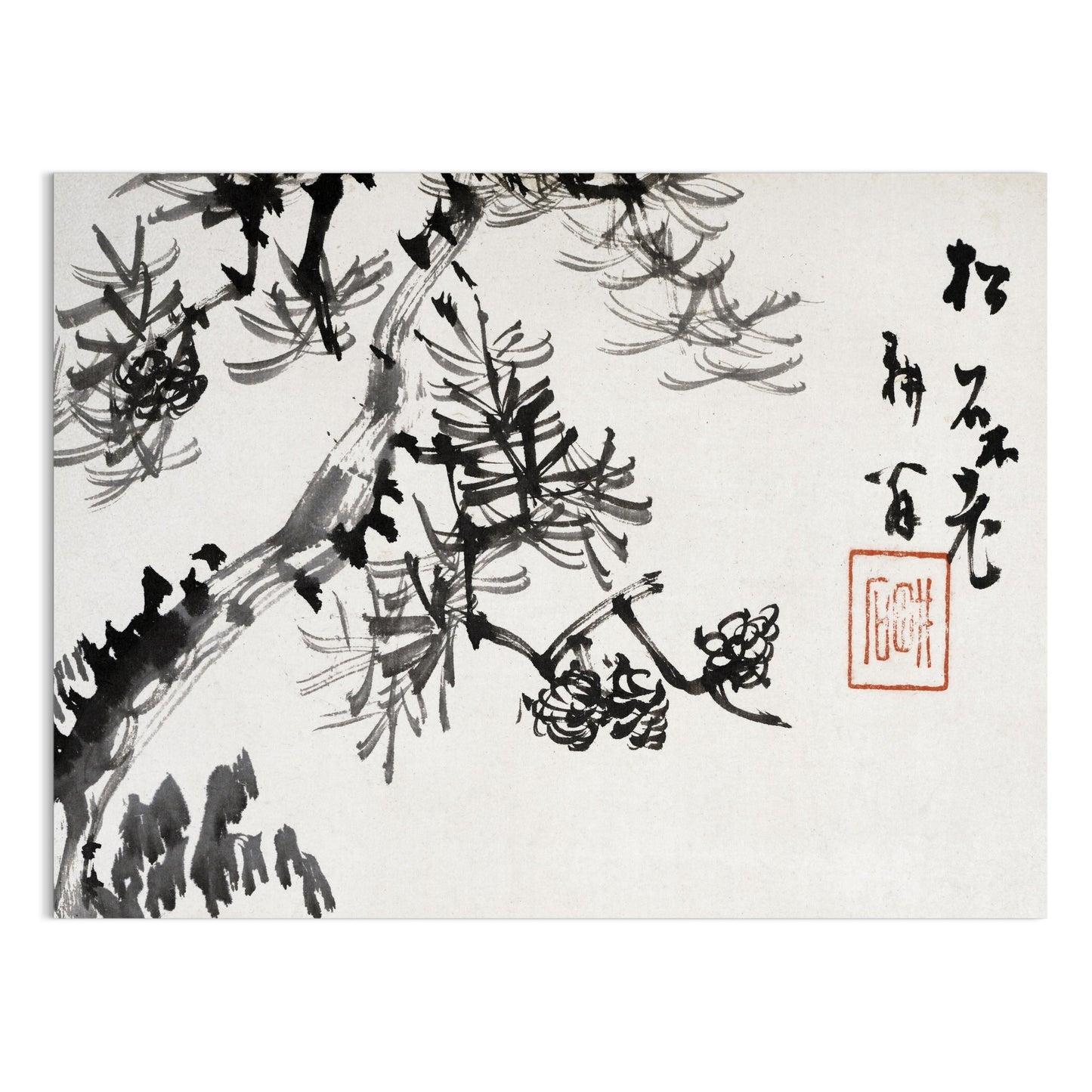 Premium Poster of Traditional Japanese Pine Tree Art Posters
