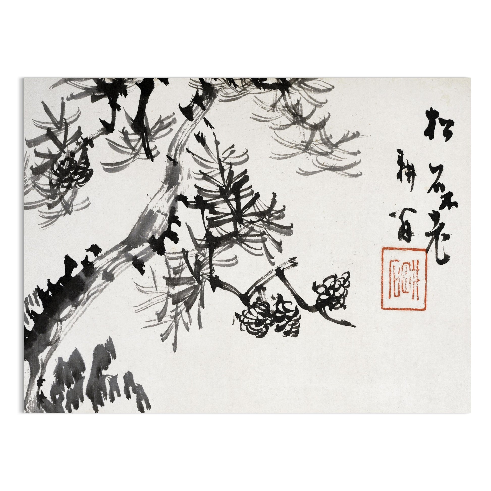 Premium Poster of Traditional Japanese Pine Tree Art Posters