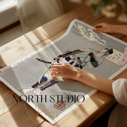 Premium Poster of Traditional Japanese Warrior Art Decorative Posters