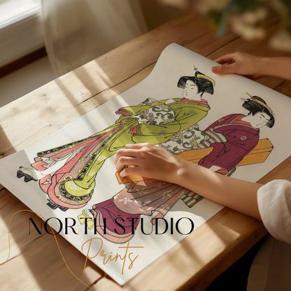 Premium Poster of Traditional Japanese Women Ukiyo-e Art Posters