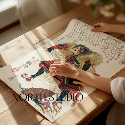 Premium Poster of Traditional Samurai Warrior Ukiyo-e Art Posters