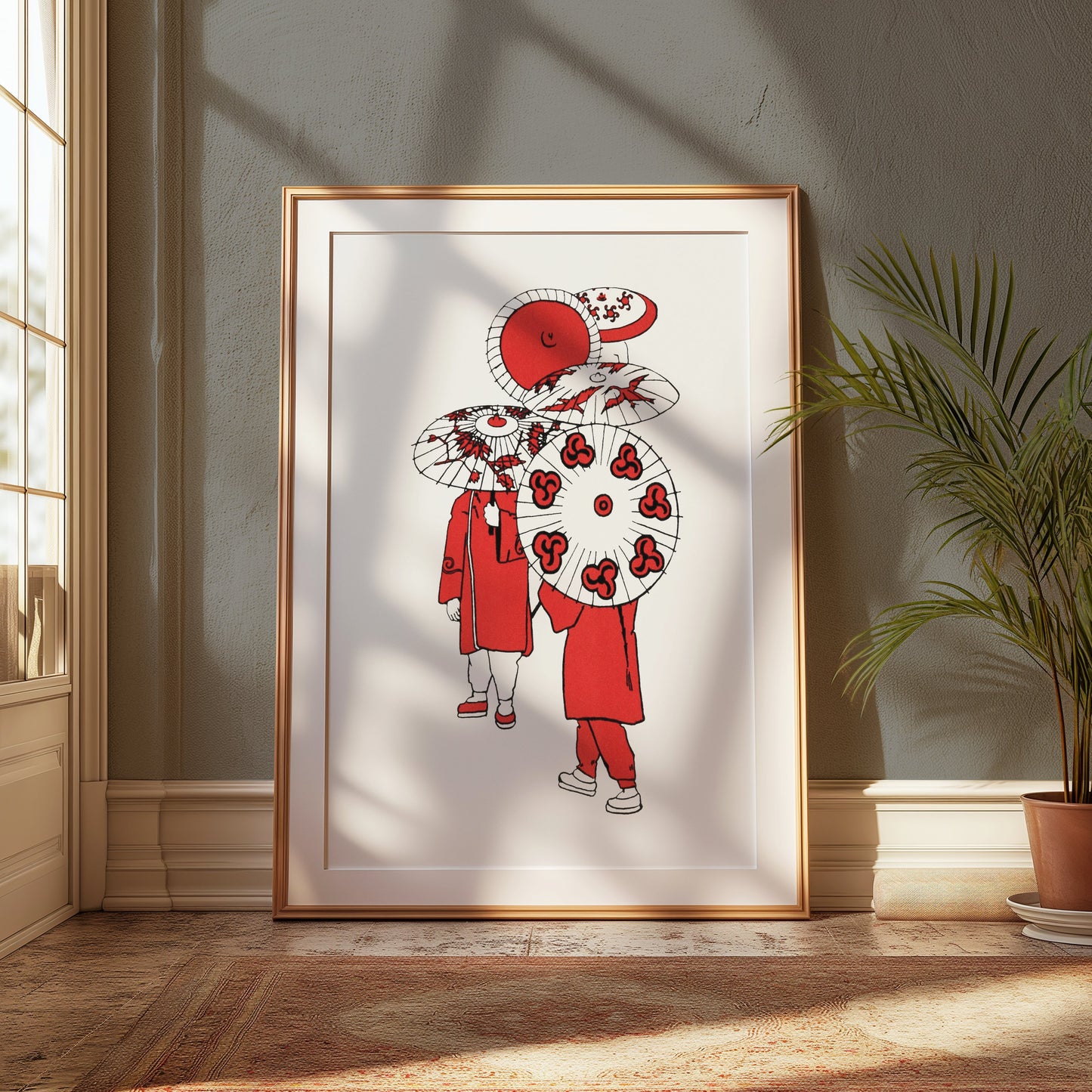 Premium Poster of Traditional Umbrella Design Art Print Aesthetic Posters