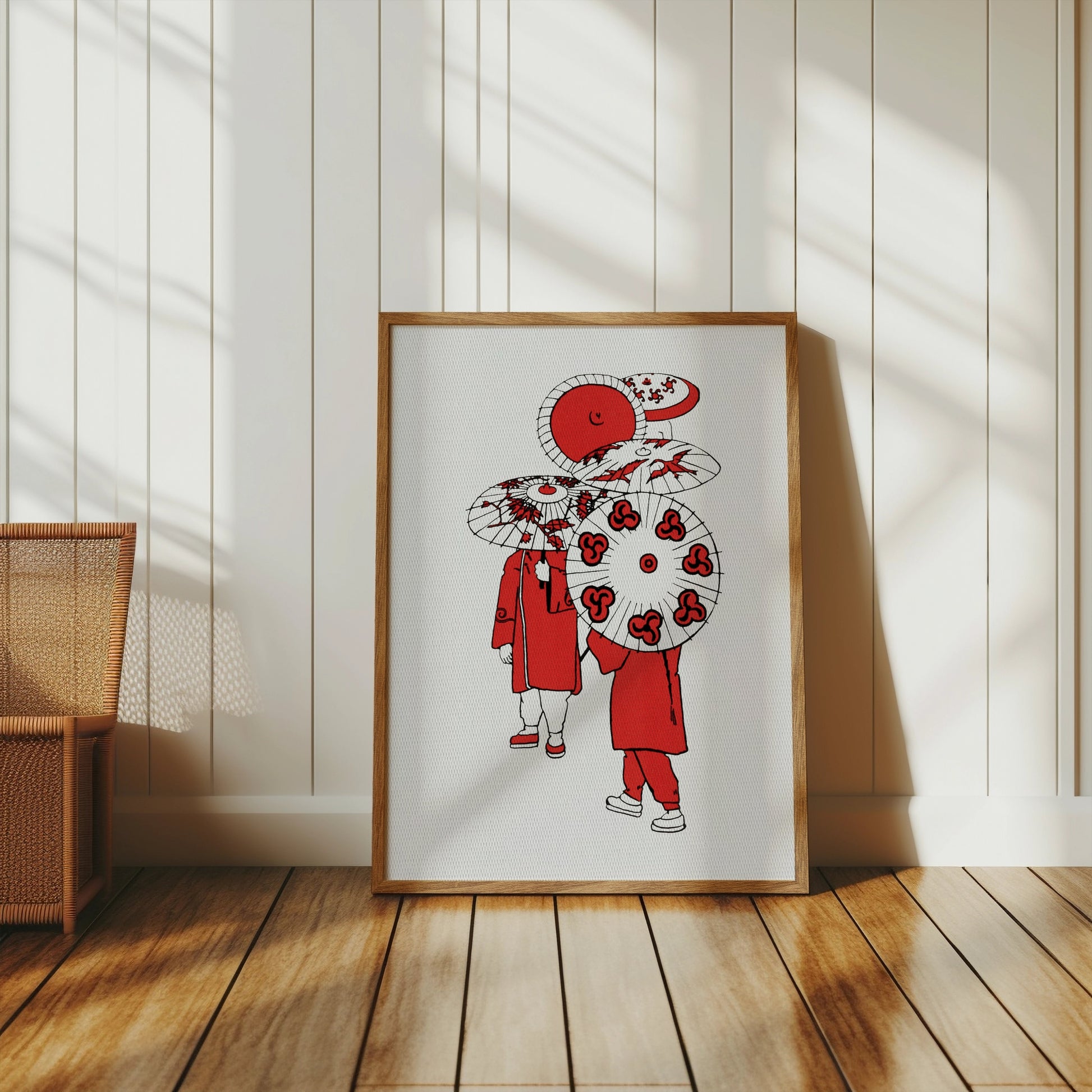 Premium Poster of Traditional Umbrella Design Art Print Aesthetic Posters