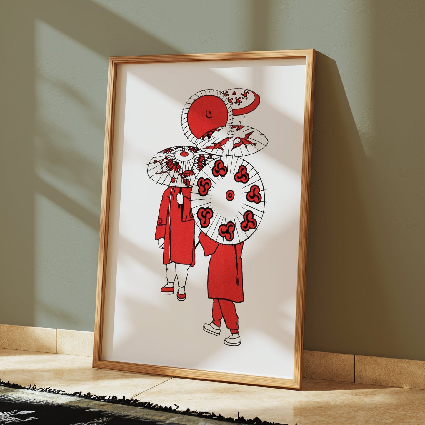 Premium Poster of Traditional Umbrella Design Art Print Aesthetic Posters