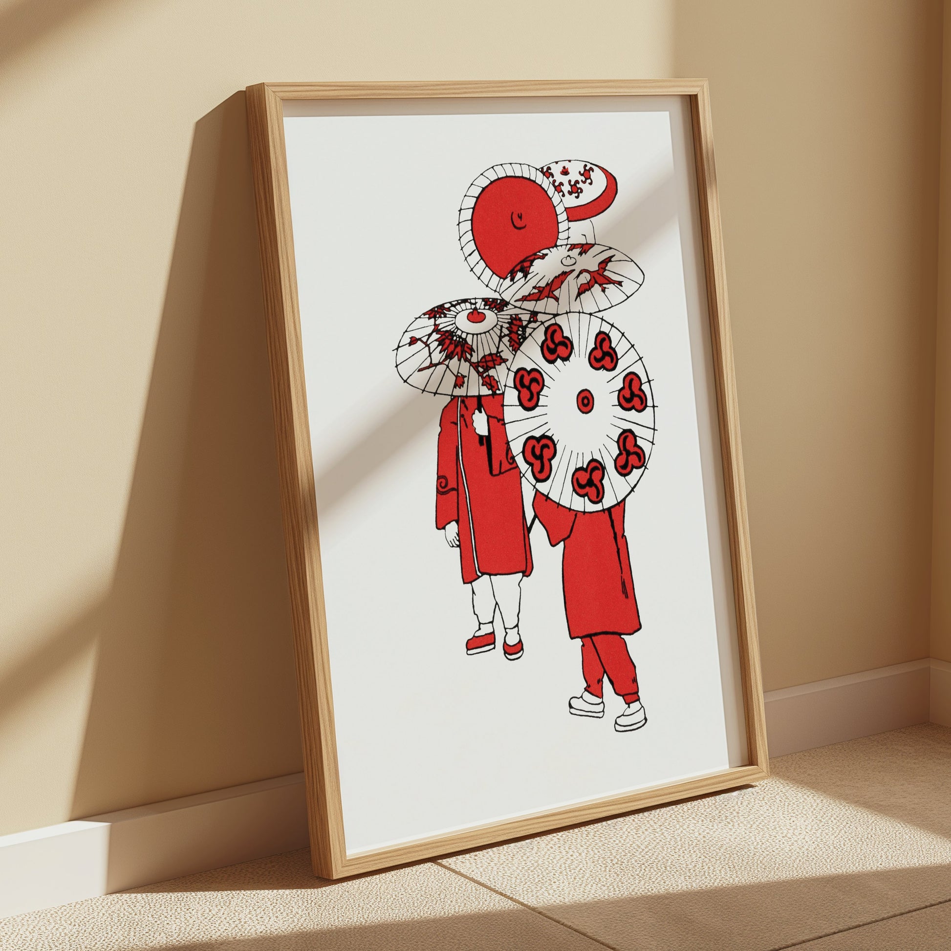 Premium Poster of Traditional Umbrella Design Art Print Aesthetic Posters