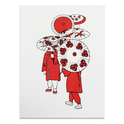 Premium Poster of Traditional Umbrella Design Art Print Aesthetic Posters