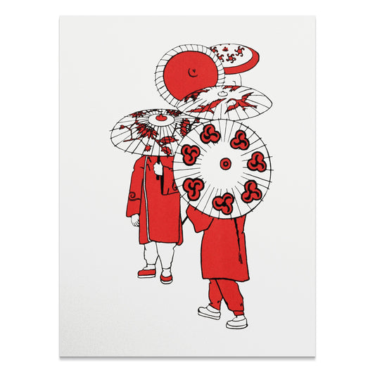 Premium Poster of Traditional Umbrella Design Art Print Aesthetic Posters