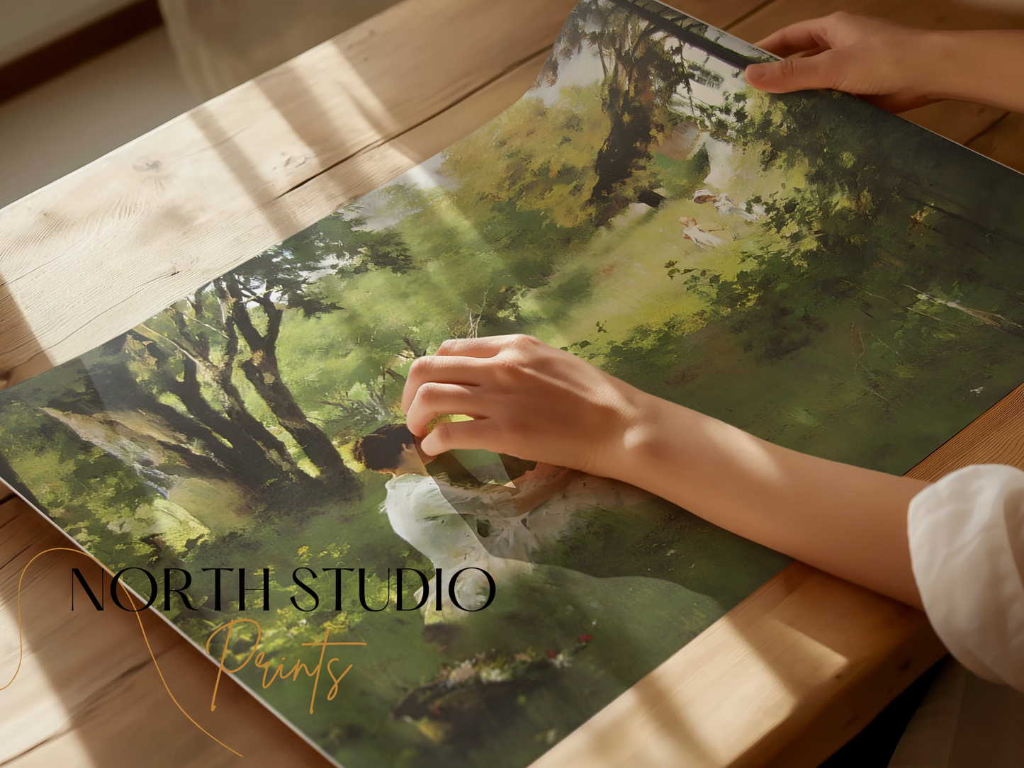 Premium Poster of Tranquil Afternoon in Nature Scene Art Print Posters