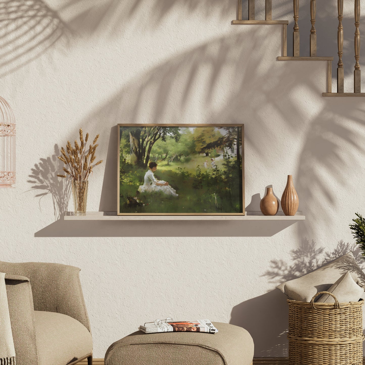 Premium Poster of Tranquil Afternoon in Nature Scene Art Print Posters