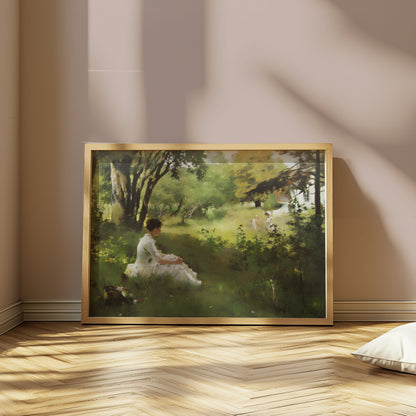 Premium Poster of Tranquil Afternoon in Nature Scene Art Print Posters