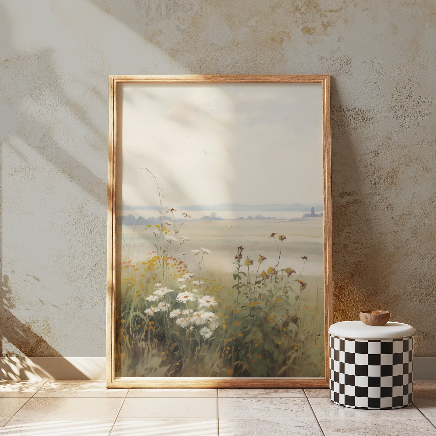 Premium Poster of Tranquil Countryside Floral Scenery Art Print Posters