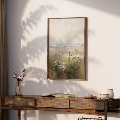 Premium Poster of Tranquil Countryside Floral Scenery Art Print Posters