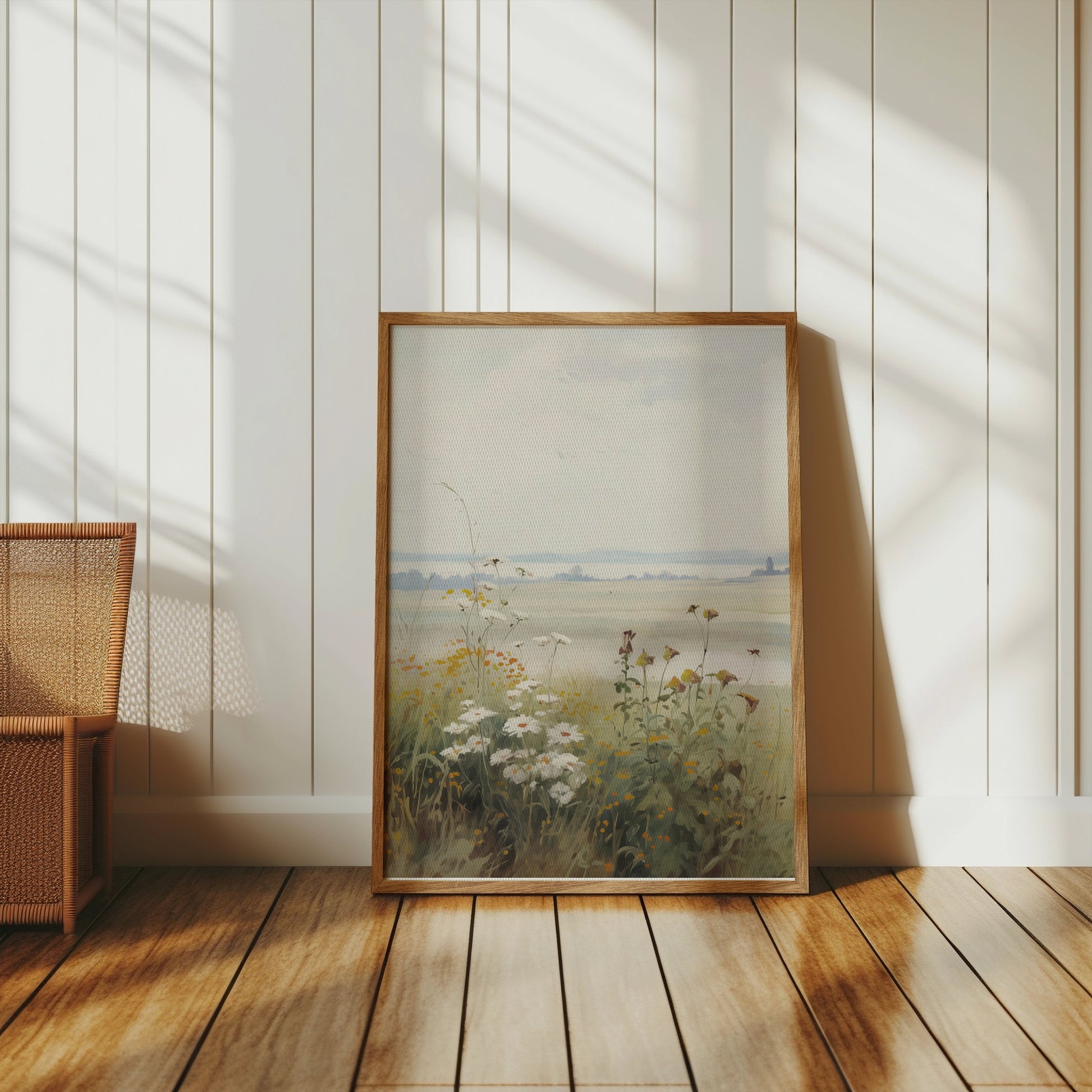 Premium Poster of Tranquil Countryside Floral Scenery Art Print Posters