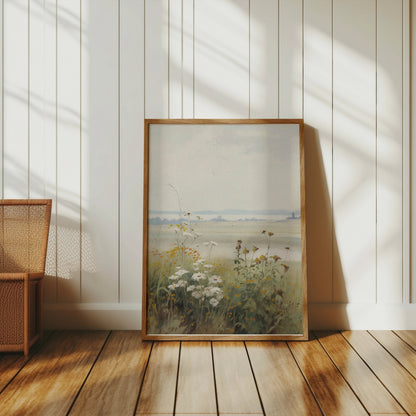 Premium Poster of Tranquil Countryside Floral Scenery Art Print Posters
