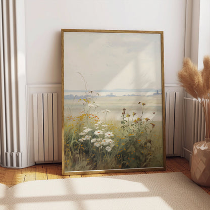 Premium Poster of Tranquil Countryside Floral Scenery Art Print Posters