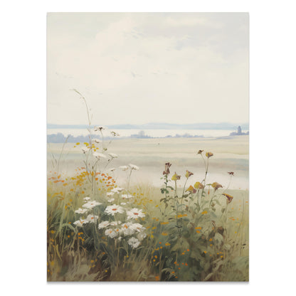 Premium Poster of Tranquil Countryside Floral Scenery Art Print Posters