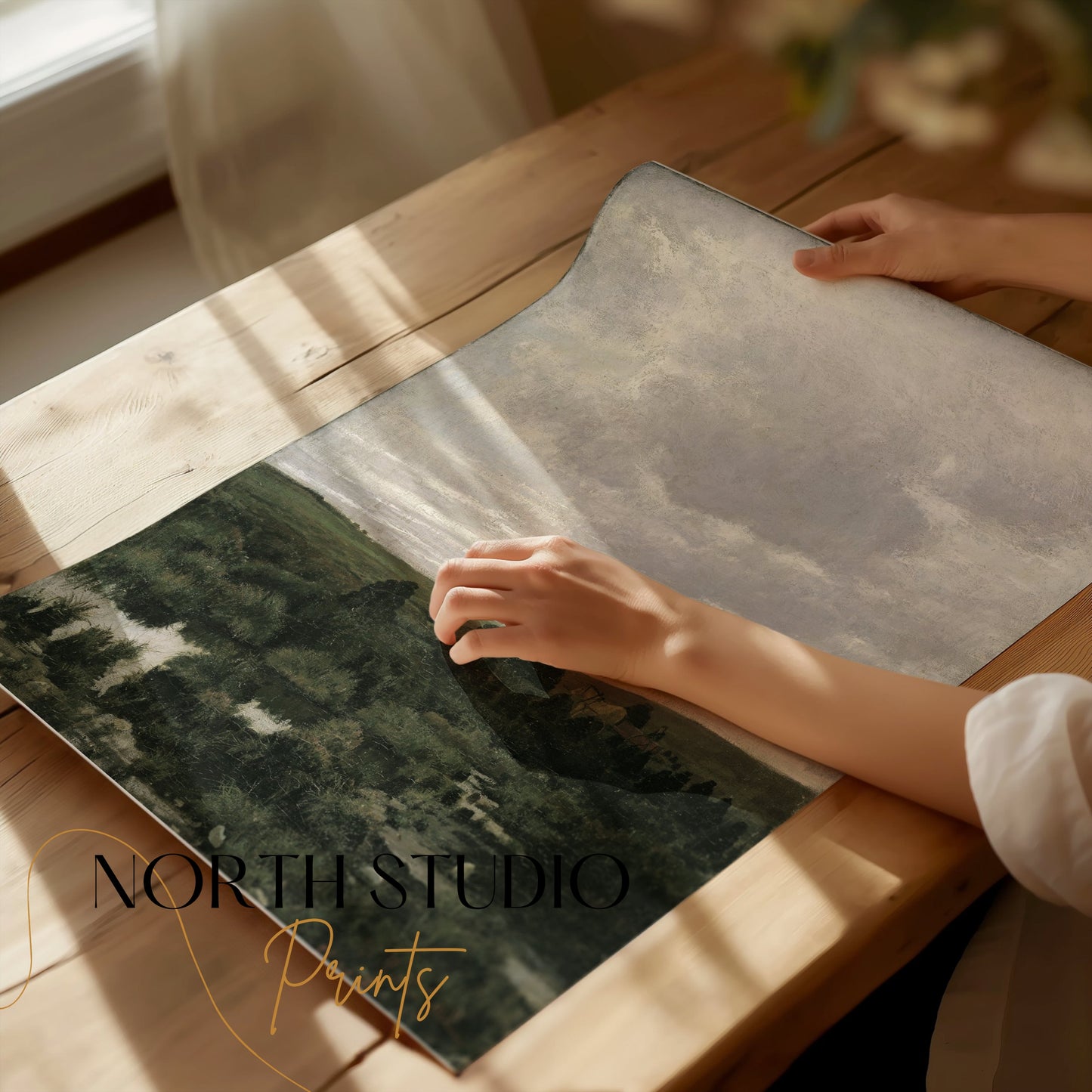 Premium Poster of Tranquil Countryside Landscape Art Print Posters