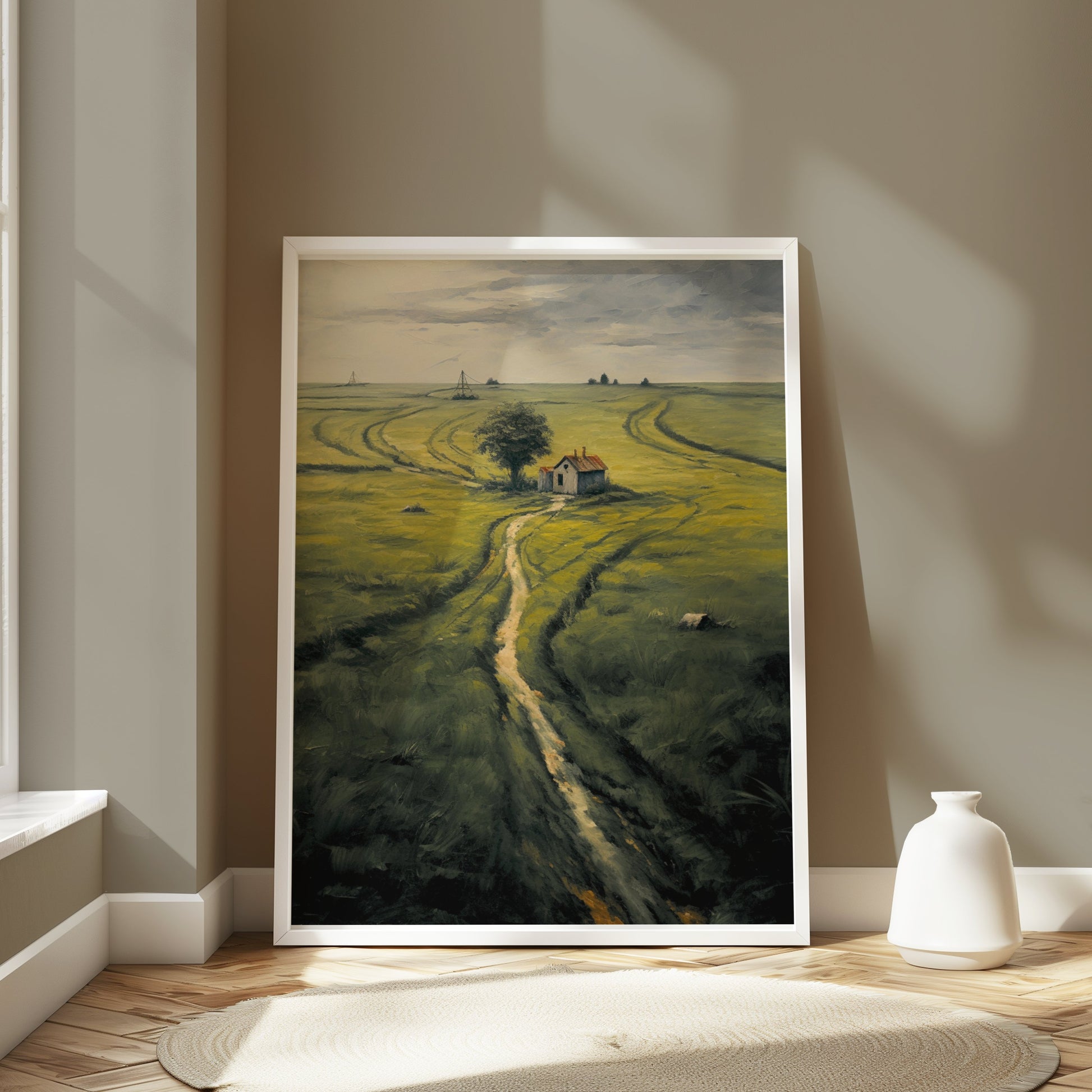 Premium Poster of Tranquil Countryside Landscape Art Print Posters