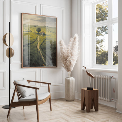 Premium Poster of Tranquil Countryside Landscape Art Print Posters