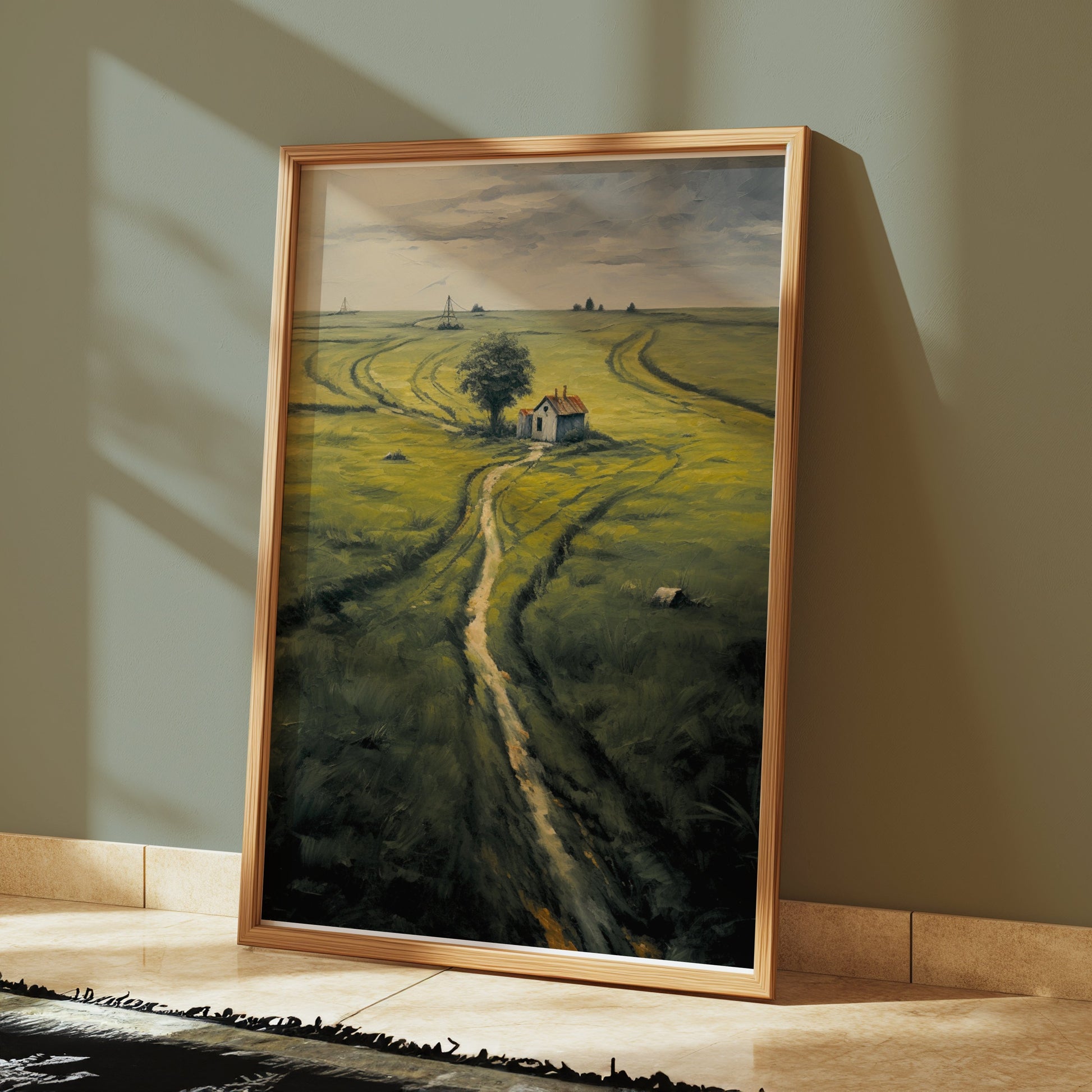 Premium Poster of Tranquil Countryside Landscape Art Print Posters