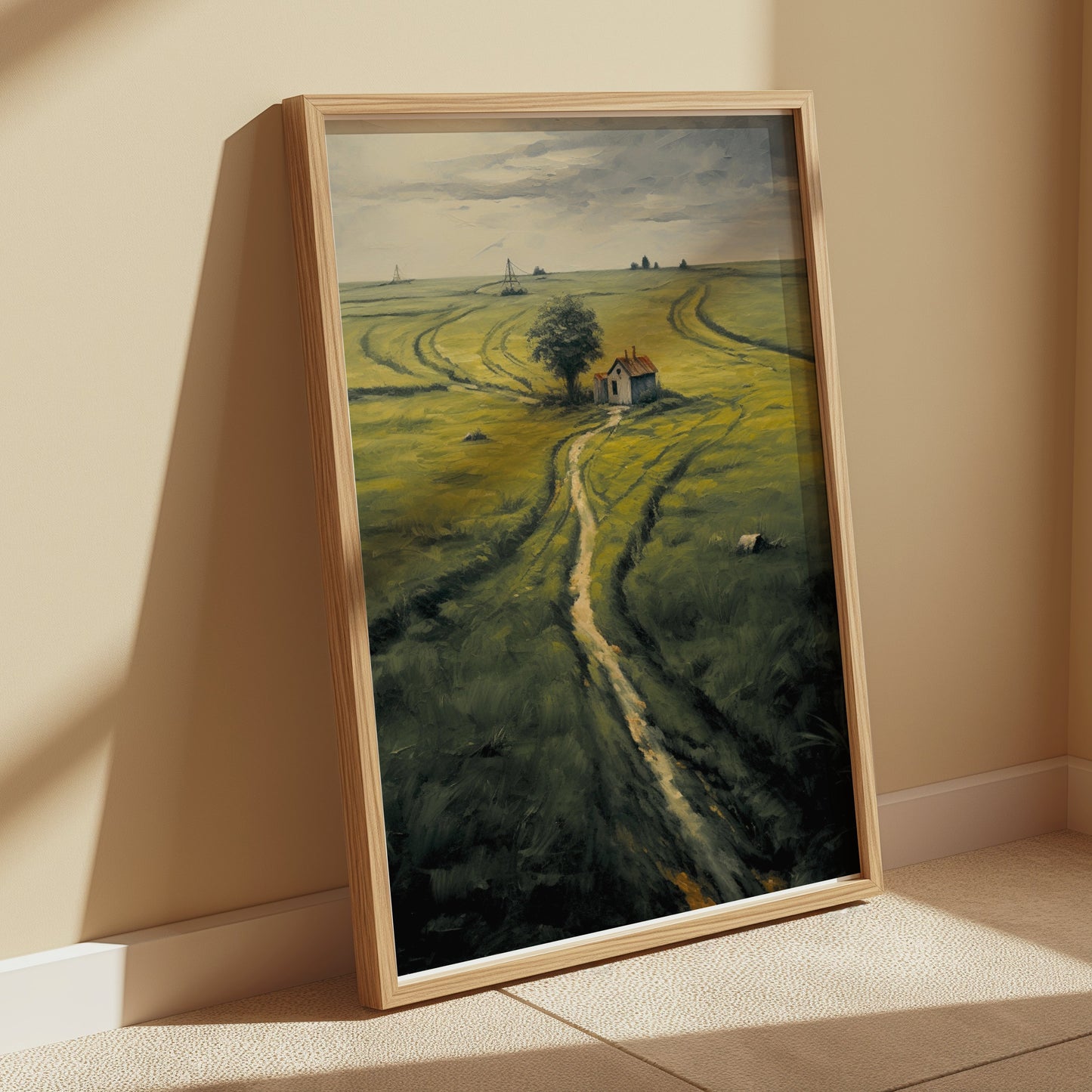 Premium Poster of Tranquil Countryside Landscape Art Print Posters