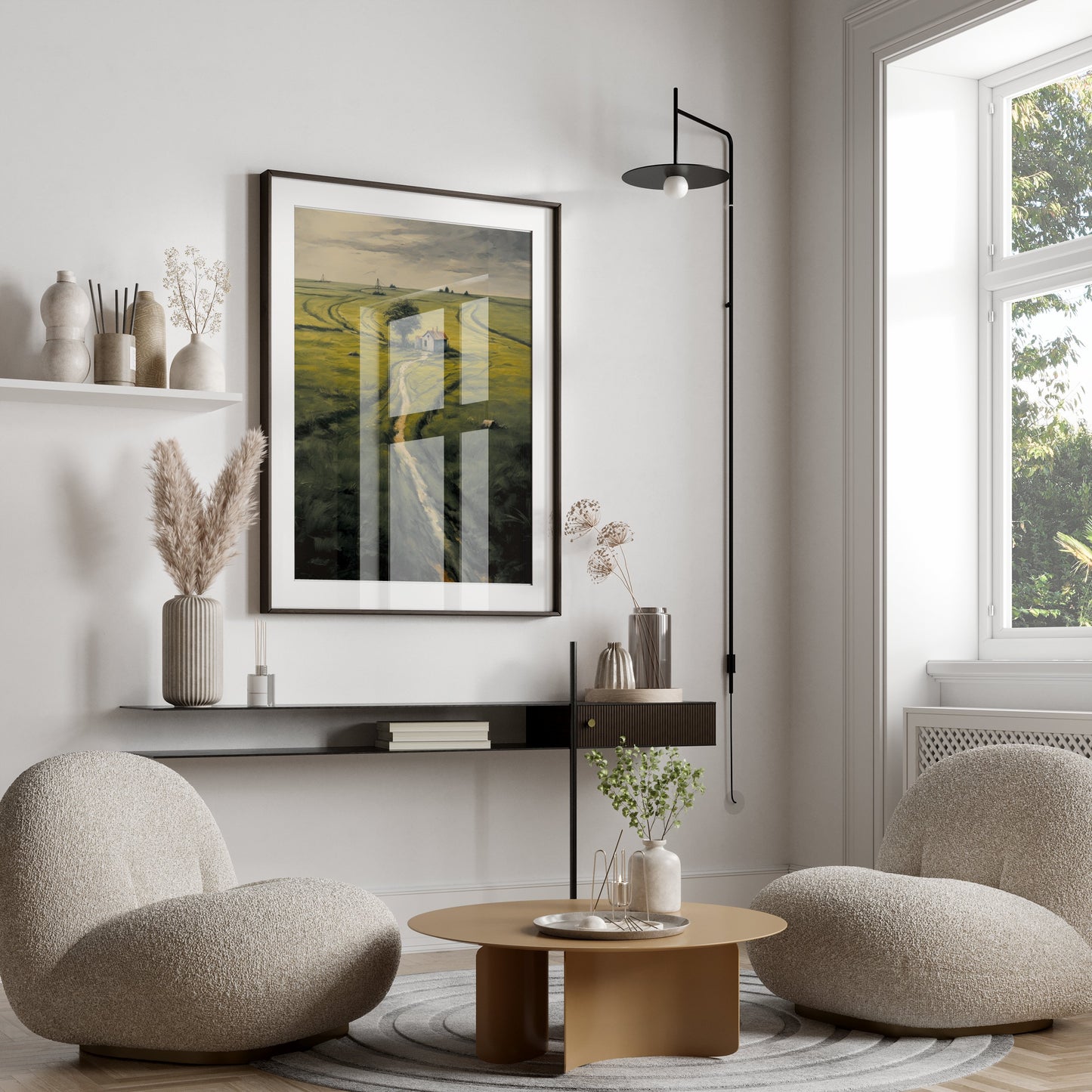 Premium Poster of Tranquil Countryside Landscape Art Print Posters