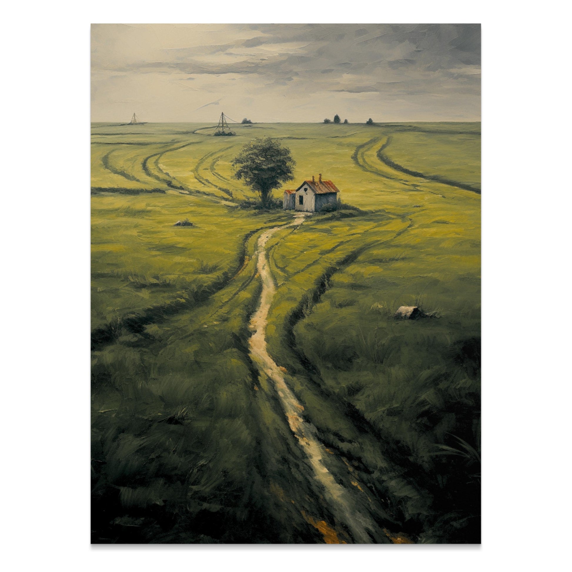 Premium Poster of Tranquil Countryside Landscape Art Print Posters