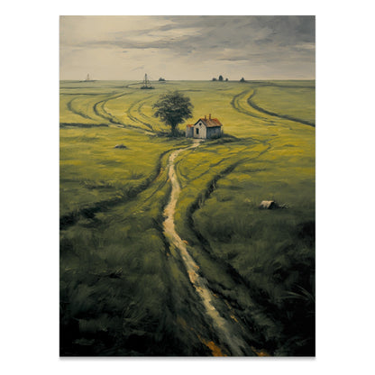 Premium Poster of Tranquil Countryside Landscape Art Print Posters