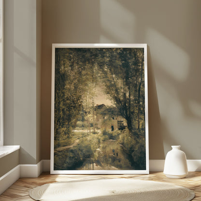 Premium Poster of Tranquil Countryside Pathway Landscape Art Print Posters