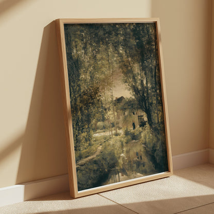 Premium Poster of Tranquil Countryside Pathway Landscape Art Print Posters