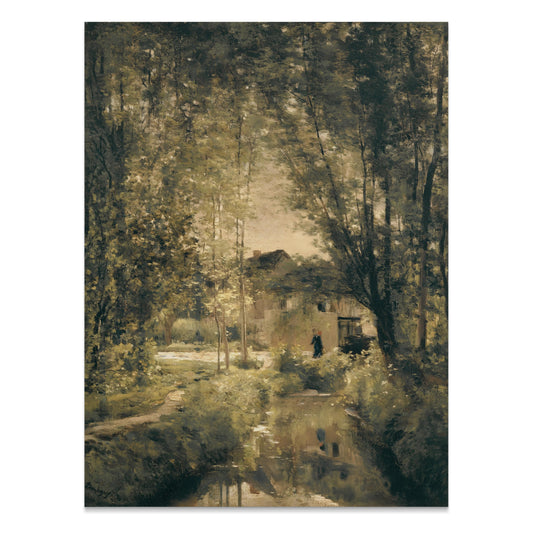 Premium Poster of Tranquil Countryside Pathway Landscape Art Print Posters