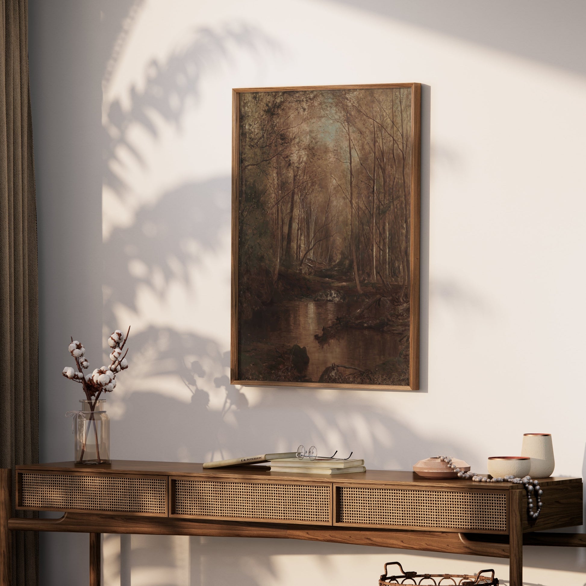 Premium Poster of Tranquil Forest Stream Landscape Wall Art Posters