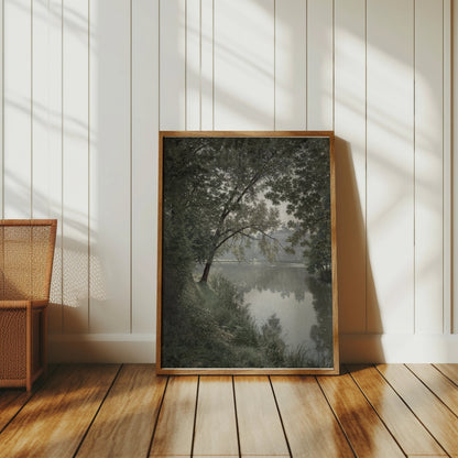 Premium Poster of Tranquil Lake Surrounded By Lush Green Trees Posters