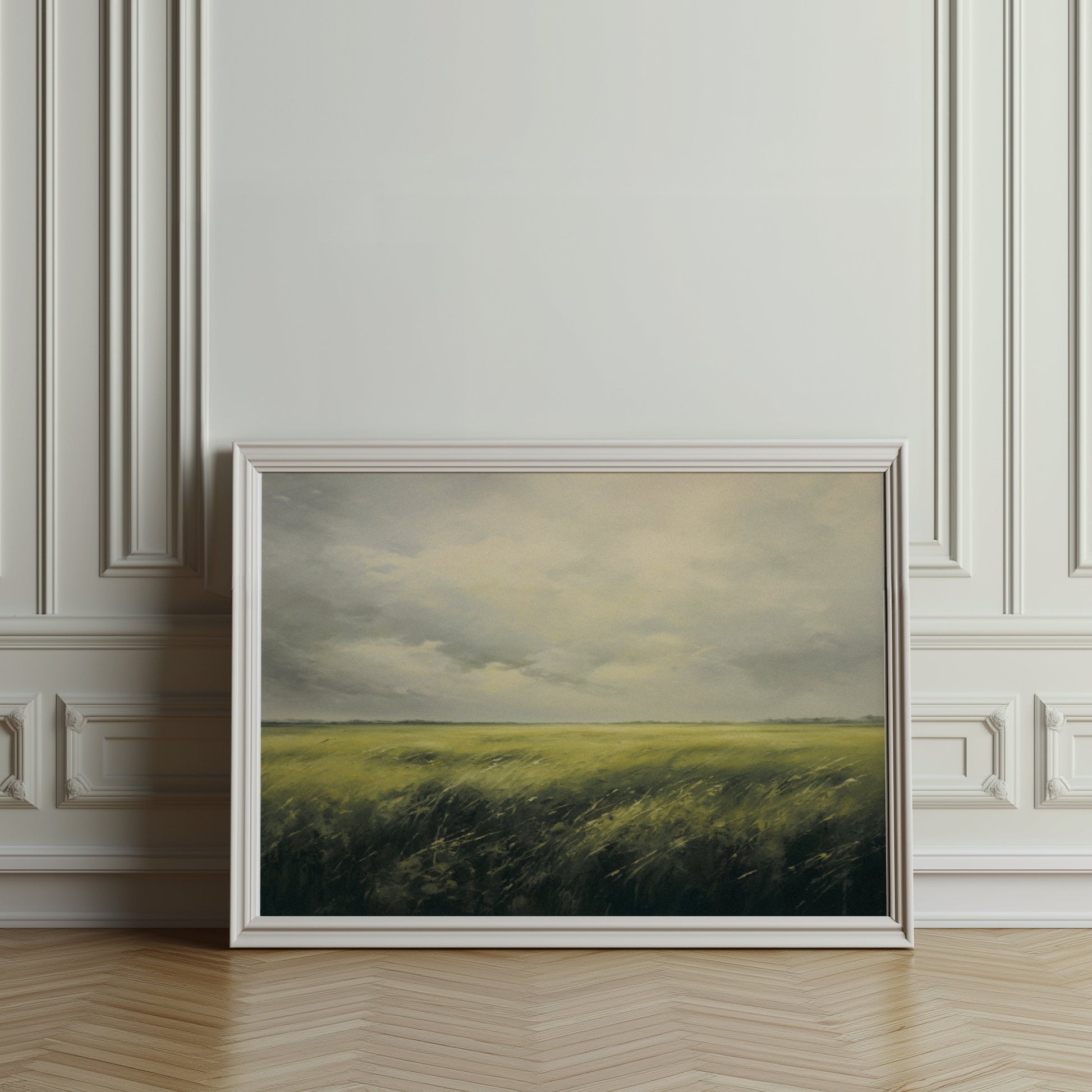 Premium Poster of Tranquil Landscape Art Scenic Green Field Wall Posters