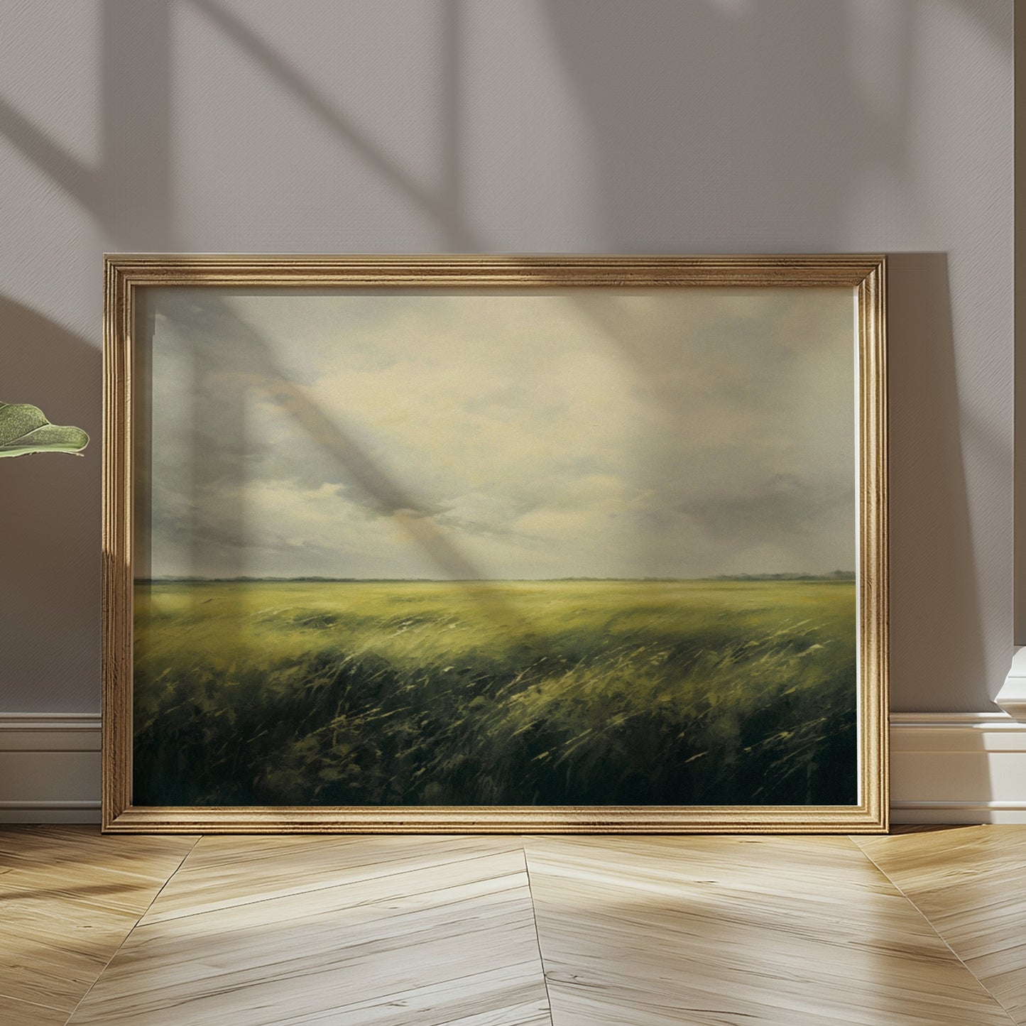 Premium Poster of Tranquil Landscape Art Scenic Green Field Wall Posters