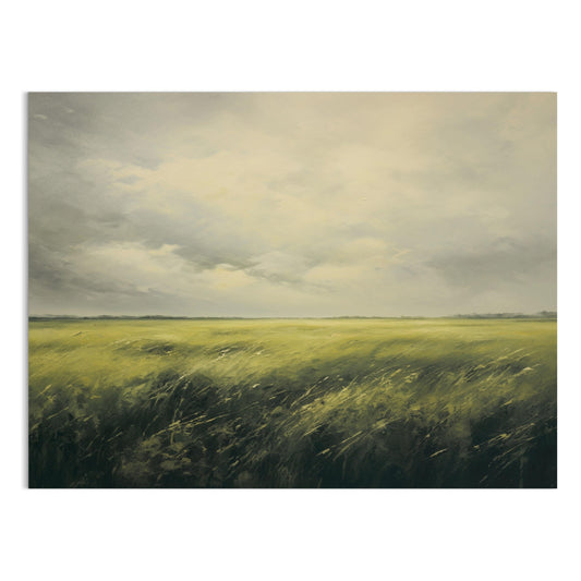 Premium Poster of Tranquil Landscape Art Scenic Green Field Wall Posters