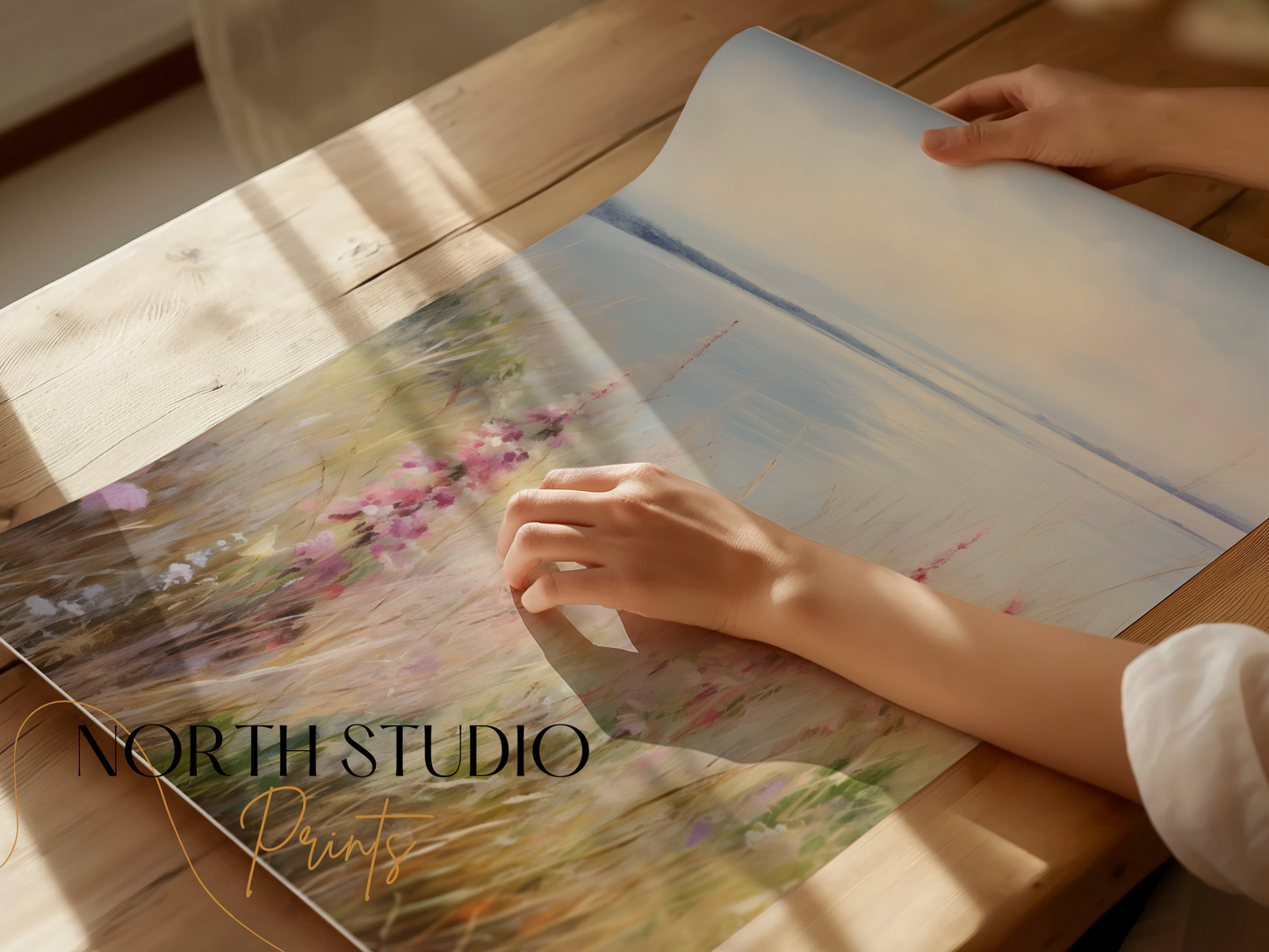 Premium Poster of Tranquil Landscape Serenity Coastal Scene Posters